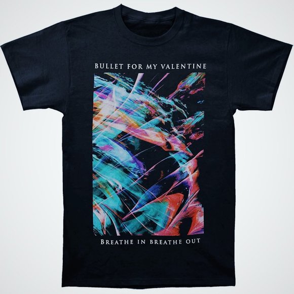 Bullet For My Valentine Gravity Breath In Breath Out rock T-Shirt XL NWT UK made - Picture 2 of 5